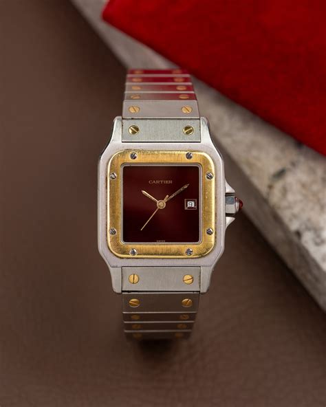 cartier santos 2961 burgundy|cartier santos 2961.